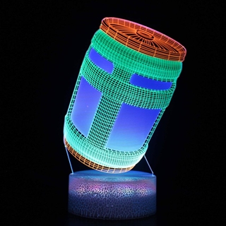 Fortnite Chug Jug 3D lampe med multifarvet lys og fjernbetjening 